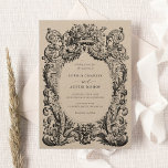 Vintage Viktorianische Ornament-Rahmen-Hochzeit Einladung<br><div class="desc">Vintage florale Viktorianische Ornament Rahmen Hochzeit Einladung. Klassische Einladung zur Hochzeit. Einladung zur Hochzeit von Kraft Paper Floral Baroque</div>