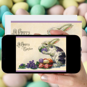Vintage Viktorianische Ostereier - Hase- und Oster Feiertagskarte
