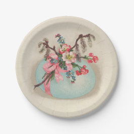 Vintage Viktorianische Ostereispappplatte Pappteller