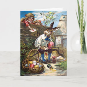 Vintage Viktorianische Osterkarte Feiertagskarte