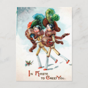 Vintage Viktorianische Puppenkarte Postkarte