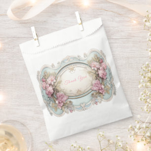 Vintage Viktorianische Rosa Rosen Geschenktütchen