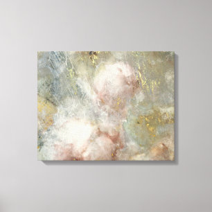 Vintage Viktorianische Rose mit Goldakzenten Leinwanddruck