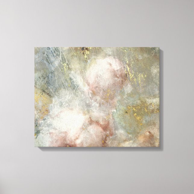 Vintage Viktorianische Rose mit Goldakzenten Leinwanddruck (Vorderseite)