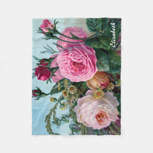 Vintage viktorianische Rosen-Gewohnheits-Decke Fleecedecke