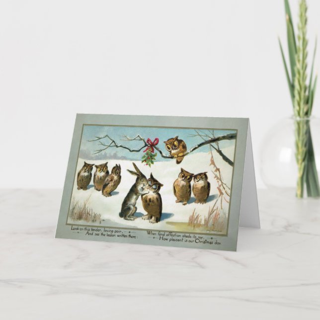 Vintage Viktorianische Schafe Feiertagskarte (Vorderseite)