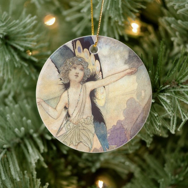 Vintage Viktorianische Schmetterlingsfliege von Ro Keramikornament (Baum)