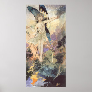 Vintage Viktorianische Schmetterlingsfliege von Ro Poster