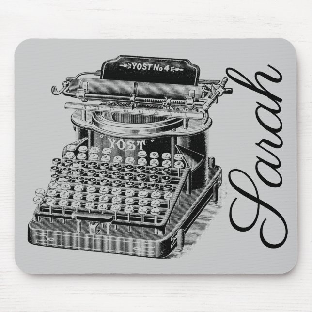 Vintage/viktorianische Schreibmaschine Mousepad (Vorne)