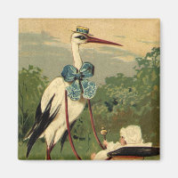 Vintage Viktorianische Storch- und Babyträgt