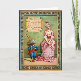 Vintage Viktorianische Tageskarte Feiertagskarte