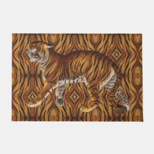 Vintage viktorianische Tigerstreifen Fußmatte