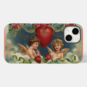 Vintage Viktorianische Valentinstag Engel im Himme Case-Mate iPhone 14 Hülle