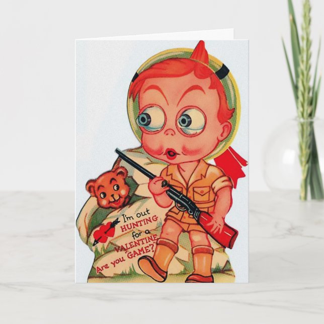 Vintage Viktorianische Valentinstag-Karte Feiertagskarte (Vorderseite)