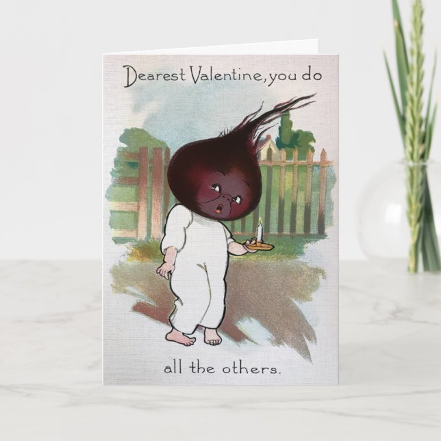 Vintage Viktorianische Valentinstag-Karte Feiertagskarte (Vorderseite)