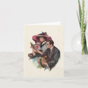 Vintage Viktorianische Valentinstag Liebe und Roma Feiertagskarte