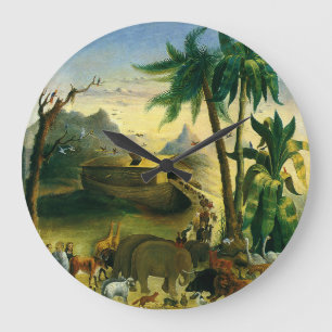 Vintage Viktorianische Volkskunst, Noah's Ark von  Große Wanduhr