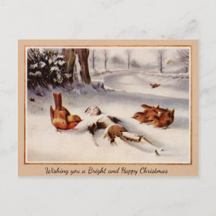 Vintage Viktorianische Weihnachten Postkarte