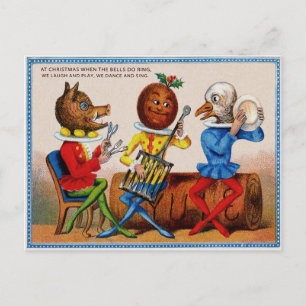 Vintage Viktorianische Weihnachten Postkarte