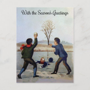 Vintage Viktorianische Weihnachten Postkarte