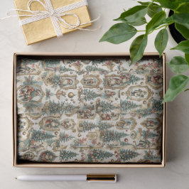 Vintage viktorianische Weihnachtscollage | Retro W Seidenpapier