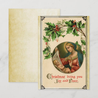 Vintage Viktorianische Weihnachtskarte