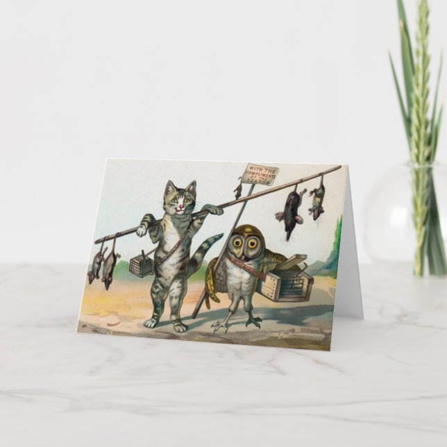 Vintage Viktorianische Weihnachtskarte Feiertagskarte (Vorderseite)