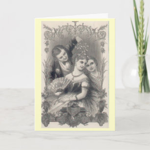 Vintage Viktorianische Weihnachtskarte Feiertagskarte
