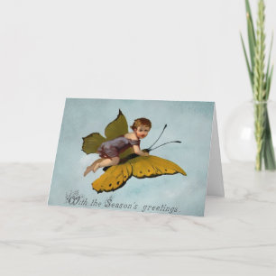 Vintage Viktorianische Weihnachtskarte Feiertagskarte