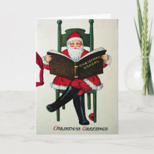 Vintage Viktorianische Weihnachtskarte Feiertagskarte