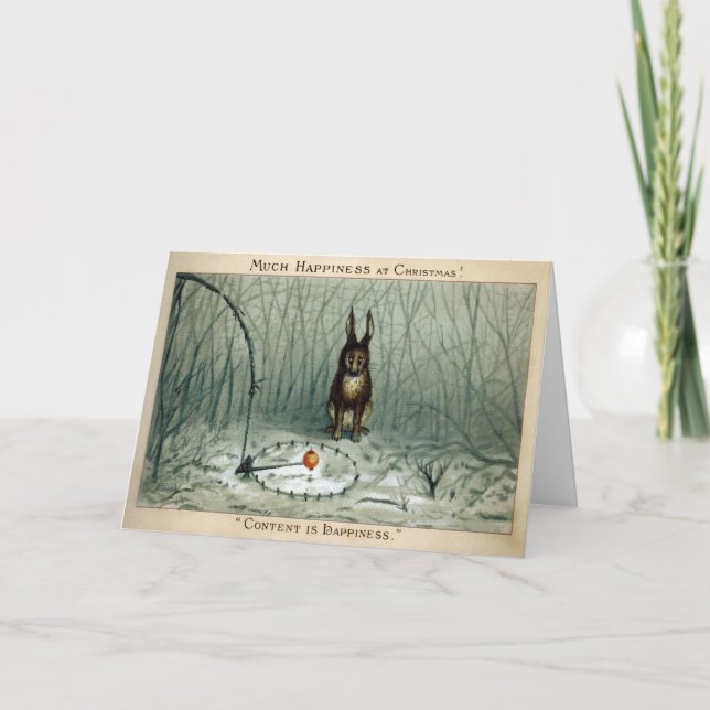 Vintage Viktorianische Weihnachtskarte Feiertagskarte (Vorderseite)