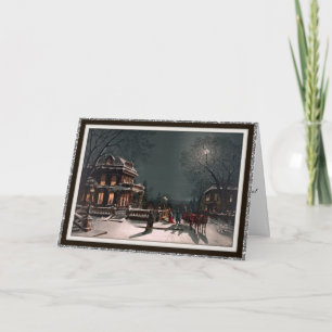 Vintage Viktorianische Weihnachtskarten Feiertagskarte