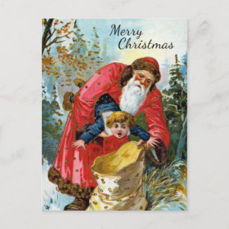 Vintage Viktorianische Weihnachtspostkarte Postkarte