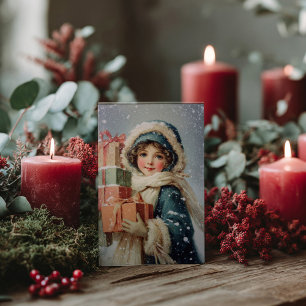 Vintage viktorianische Weihnachtspostkarte Postkarte