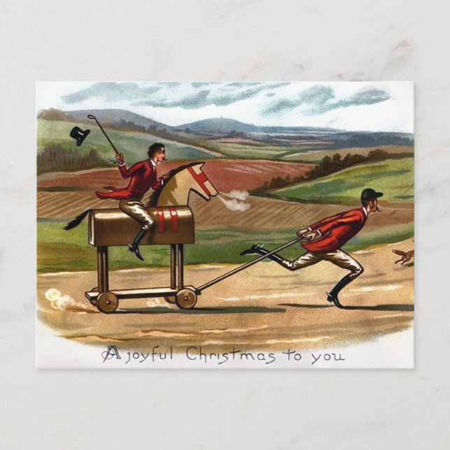 Vintage Viktorianische Weihnachtspostkarte Postkarte (Vorderseite)