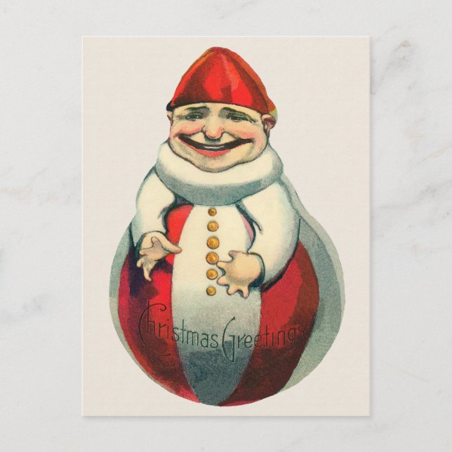 Vintage Viktorianische Weihnachtspostkarte Postkarte (Vorderseite)