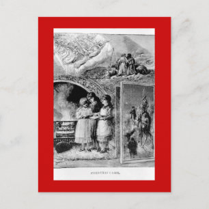 Vintage viktorianische Weihnachtsszene biblische S Feiertagspostkarte