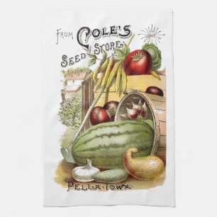 Vintage Viktorianische Zeitalter 1896 Saatkatalogü Geschirrtuch