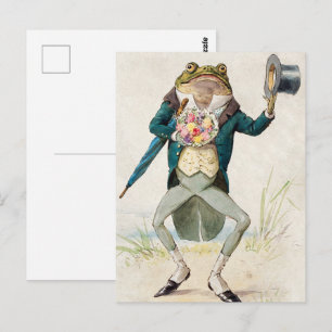 Vintage viktorianischer schicker Kröte im Morgenkl Postkarte