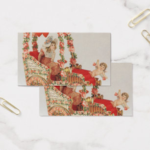 Vintage viktorianischer Valentinstag, Auto mit Blu