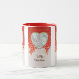Vintage viktorianischer Valentinstag Mein Herz geh Tasse