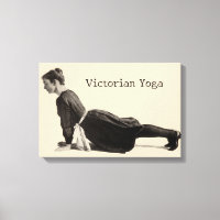 Vintage viktorianischer Yoga-Frau Aufwärts Hund Po