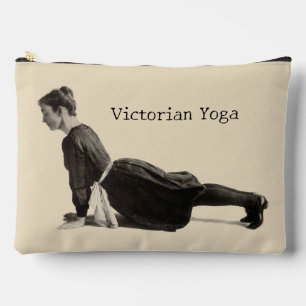 Vintage viktorianischer Yoga-Frau Aufwärts Hund Po Zubehörtasche