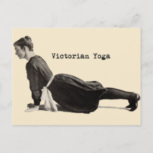 Vintage viktorianischer Yoga-Frauen-Aufwärts-Hund- Postkarte