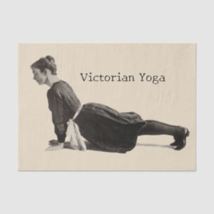 Vintage viktorianischer Yoga-Frauen-Aufwärts-Hund- Seidenpapier