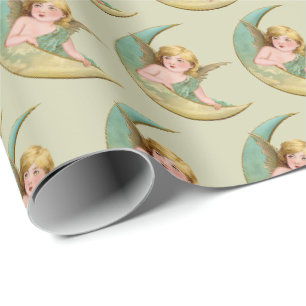 Vintage viktorianisches Engel-Design Weihnachtsges Geschenkpapier