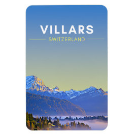 Vintage Villars Schweiz Reisen Magnet