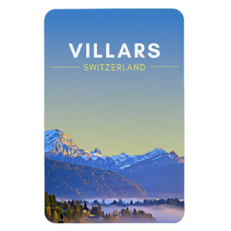 Vintage Villars Schweiz Reisen Magnet