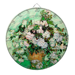 Vintage Vincent Van Gogh-Rose (1890) Dartscheibe