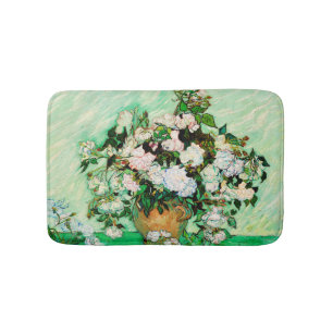 Vintage Vincent Van Gogh Rosen (1890) Badematte